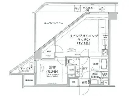 アイルプレミアム押上ノルド(1LDK/3階)の間取り写真
