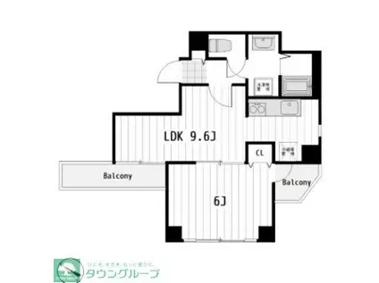 モンシャトー鶴見成和(1LDK/2階)の間取り写真