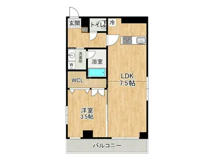 REDEAL町屋レジデンス(1LDK/4階)の間取り写真