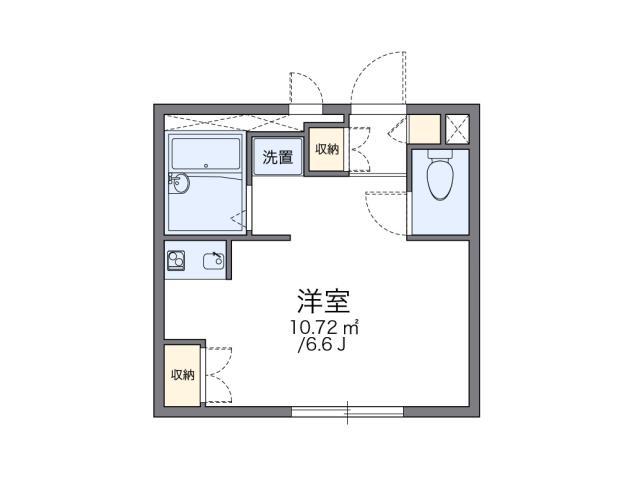 レオパレスCREST(1K/2階)の間取り写真