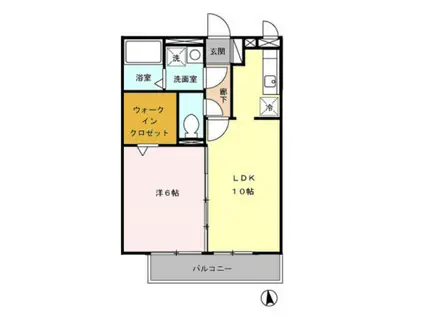 ラシュレ(1LDK/3階)の間取り写真