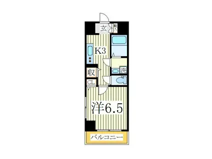 ベルフルール弐番館(1K/1階)の間取り写真