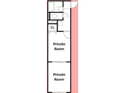 ルーク南佐古(2K/4階)の間取り写真