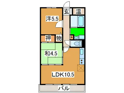 木更津星の街(2LDK/4階)の間取り写真