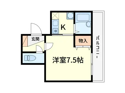 エクセレント高槻(1K/4階)の間取り写真