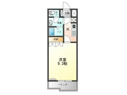 イースト PEARL(1K/1階)の間取り写真