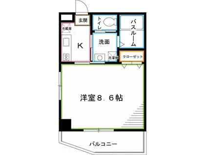 藤月マンション(1K/5階)の間取り写真