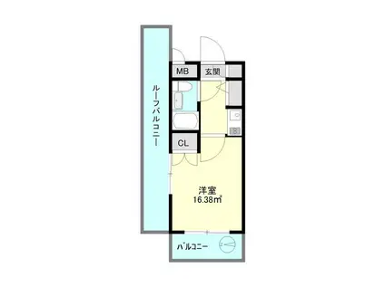 センチュリー北鴻巣(1K/4階)の間取り写真