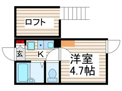 ノーザンロード扇大橋(1K/3階)の間取り写真