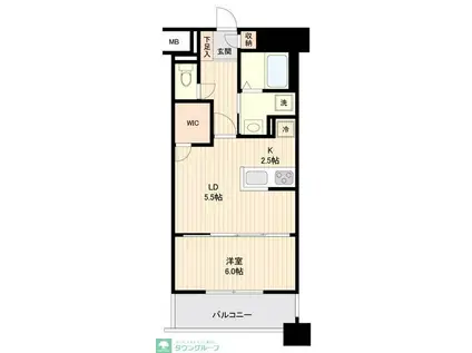 ドゥーエ妙典(1LDK/2階)の間取り写真