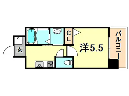 スプランディッド元町山手(1K/4階)の間取り写真