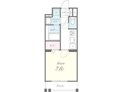 音 葉テラス田端(1K/1階)の間取り写真
