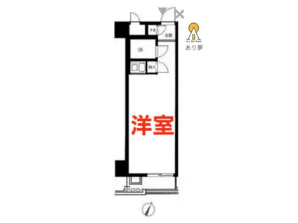 ライオンズプラザ横浜大通公園(ワンルーム/2階)の間取り写真