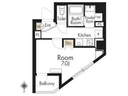 HYS FLAT 糀谷(1K/5階)の間取り写真