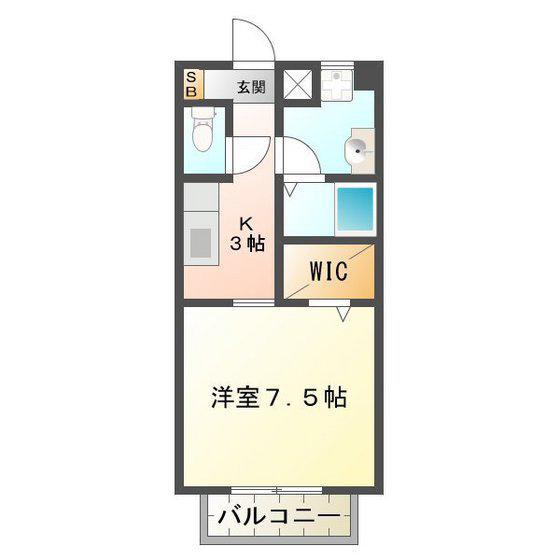NEU HAUS II(1K/2階)の間取り写真