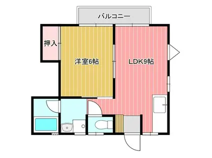 ハイムTZ(1LDK/2階)の間取り写真