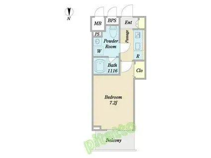 ウエストIN上前津(1K/4階)の間取り写真