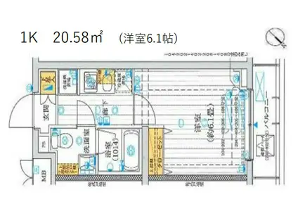 プレール・ドゥーク下丸子(1K/2階)の間取り写真
