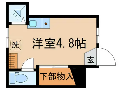 アーバンプレイス新宿戸山B(ワンルーム/1階)の間取り写真