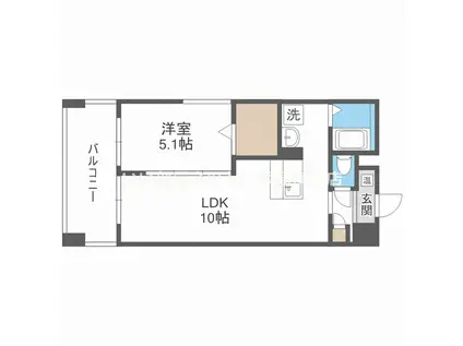 第21関根マンション(1LDK/4階)の間取り写真
