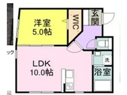 ファウンテンヒルズ大宮町(1LDK/1階)の間取り写真