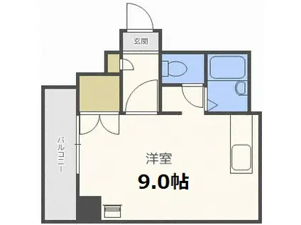 グランヴィレッジ本郷通I(ワンルーム/7階)の間取り写真