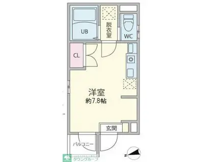 アマックス五反野IV(ワンルーム/3階)の間取り写真