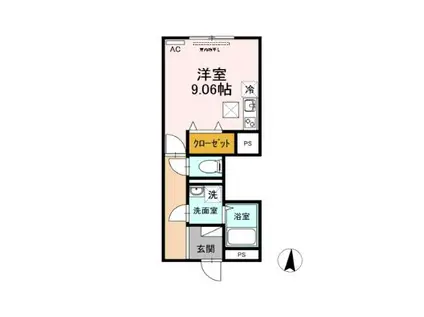 HAUOLI-ハウオリ-(ワンルーム/1階)の間取り写真