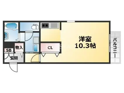 ドミール・ナチュレ(1K/2階)の間取り写真