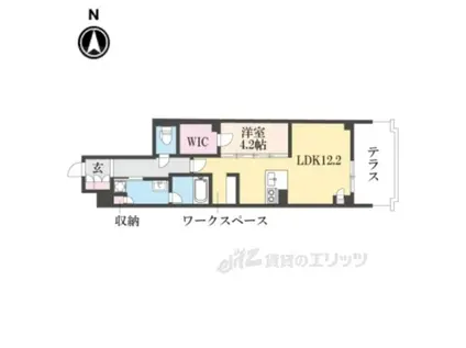 シャーメゾン京都御所西(1LDK/4階)の間取り写真