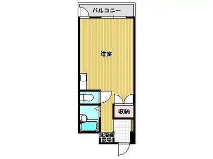 聖陽コーポ(ワンルーム/2階)の間取り写真
