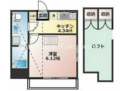 ファーストステージ大岡(1K/1階)の間取り写真