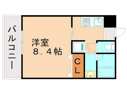 THE SQUARE・KOBAI PREMIUM(1K/6階)の間取り写真