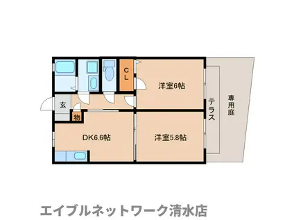 サニーハウス(2DK/1階)の間取り写真