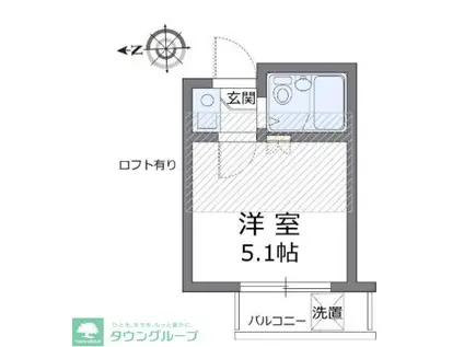 LUANA K(1K/2階)の間取り写真