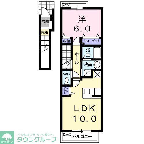 プレステージ(1LDK/2階)の間取り写真
