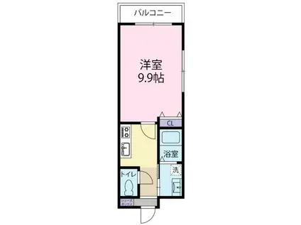 フォレストパーク(1K/3階)の間取り写真