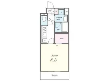 カーサ・コリーナ(1K/3階)の間取り写真