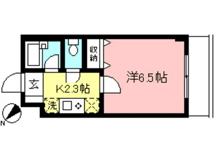 メイフェアフラット(1K/4階)の間取り写真