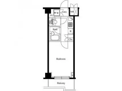 ルーブル鷺宮六番館(1K/3階)の間取り写真
