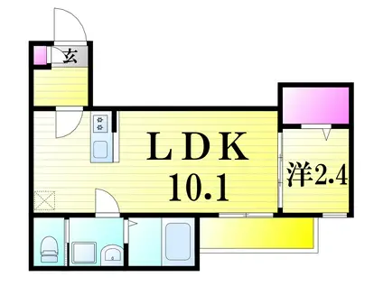 KLEIS南柏(1LDK/3階)の間取り写真