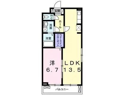 パークウエスト(1LDK/3階)の間取り写真