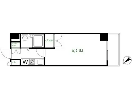 カテリーナ大森(1K/6階)の間取り写真