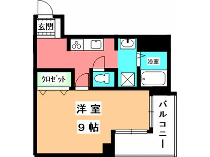 ロフティ上一万(1K/5階)の間取り写真