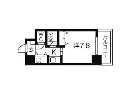 AXIS桜通内山(1K/14階)の間取り写真