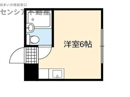 メゾンドリュウ玉造(ワンルーム/5階)の間取り写真