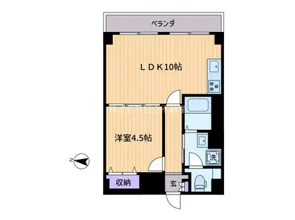 笹塚ダイヤモンドマンション(1LDK/1階)の間取り写真