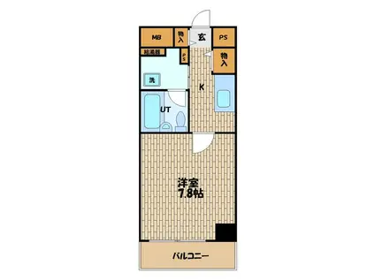 レジデンス野田阪神(1K/5階)の間取り写真