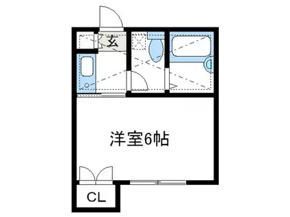 アザーレ新百合ケ丘弐番館(1K/1階)の間取り写真