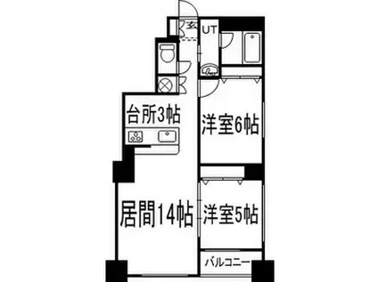ブリーズ元町(2LDK/9階)の間取り写真